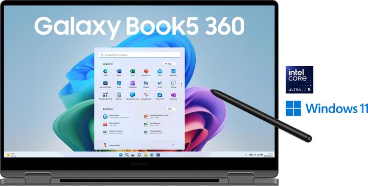Actual product image Samsung Galaxy Book5 360 (15.60", Intel Core Ultra 5 228V, 32 GB, 512 GB, DE)