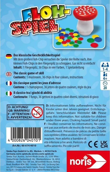 Produktbild Noris Flohspiel (Deutsch, Französisch, Italienisch, Englisch)