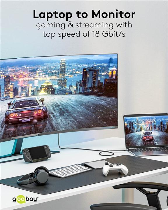 Image du produit Goobay HDMI – USB C (1 m, HDMI, USB Type C)