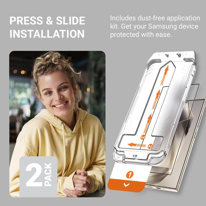 Produktbild Crong EasyShield 2-Pack - Gehärtetes Glas Samsung Galaxy S24 (2 Stück) (2 Stück, Galaxy S24)