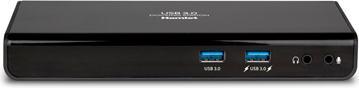 Actual product image Hamlet USB 3.0 Dual Display DVI and HDMI Docking Station, hub with 6 USB ports, LAN AND AUDI (USB-A, USB-B, 6 Ports)