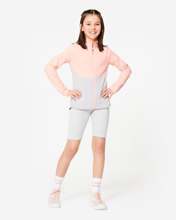 Produktbild Decathlon Trainingsjacke Mädchen tailliert - rosa/grau (12, 13, 14)