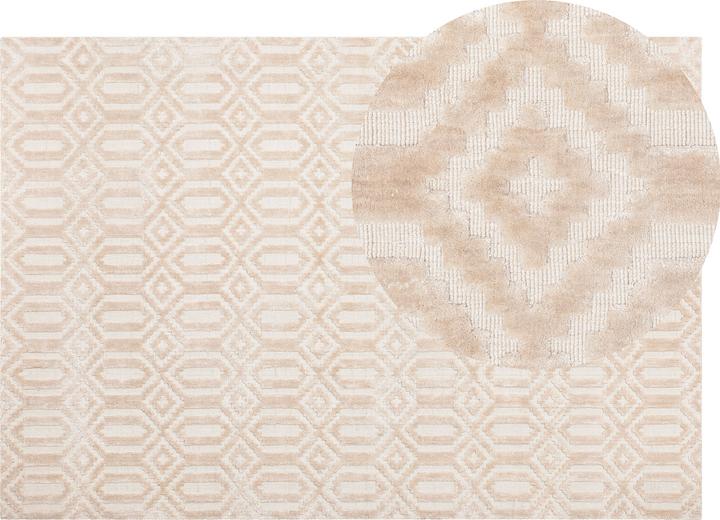 Actual product image Beliani Viscose carpet 140 x 200 cm beige ADATEPE (140 x 200 cm)
