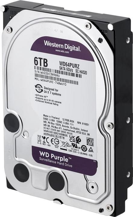 Produktbild WD Purple (6 TB, 3.5", CMR)