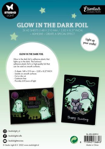Actual product image art by marlene Glow in the Dark Foil A5 5 Sheets Essentials