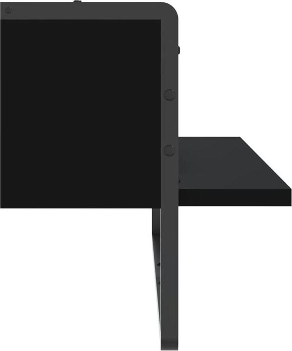 Produktbild VidaXL Wandregal mit Stange Schwarz 65x25x30 cm,Farbe (65 x 25 x 30 cm)
