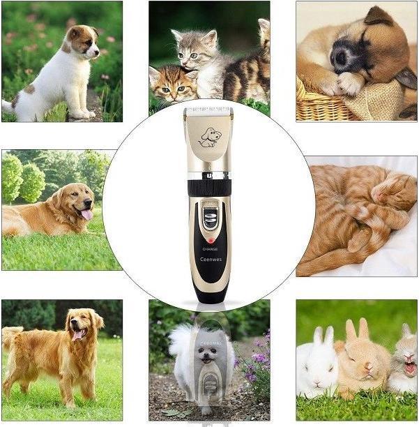 Produktbild Ceenwes CW19-14 kabellose Profi Tierhaarschneidemaschine mit 10tlg. Zubehör (Hund)