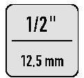 Produktbild HAZET Schraubendreher-Steckschlüsseleinsatz 986L-5 ∙ Vierkant12,5 mm (1/2 Zoll) ∙ Innen Sechskant P… (5 mm)