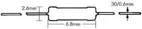 Actual product image Fusibles Lac RESISTOR METAL FILM FUSE 220 ohm
