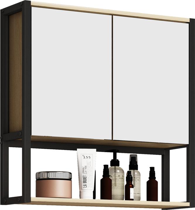 Image du produit VCM Holz Metall Spiegelschrank Spiegel Edino (60 x 60 x 17 cm)