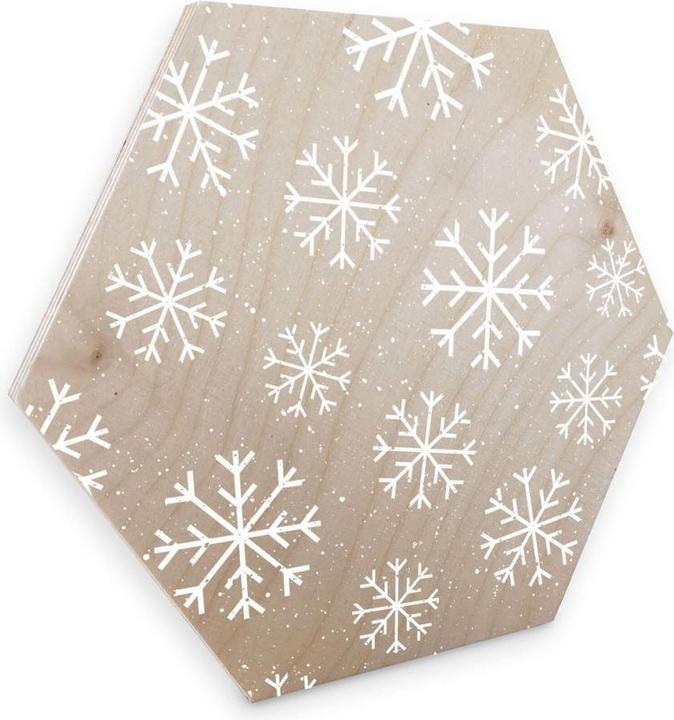 Produktbild Trenddeko Schneeflocken Eiskristalle Weiss (55 x 47 cm)