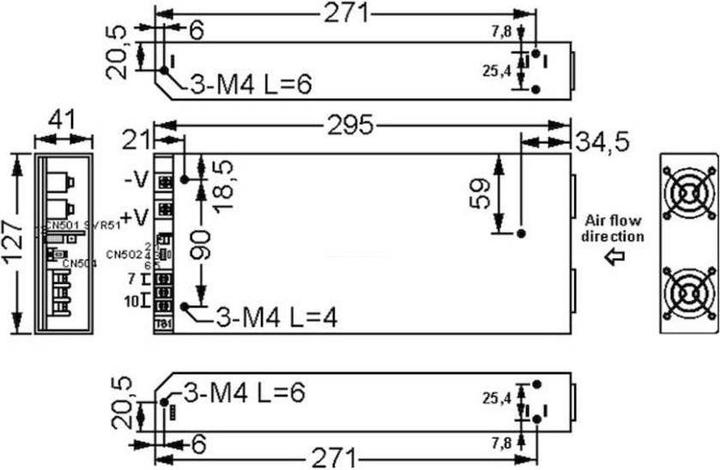 Image du produit MeanWell Module d'alimentation AC/DC fermé (2016 W)