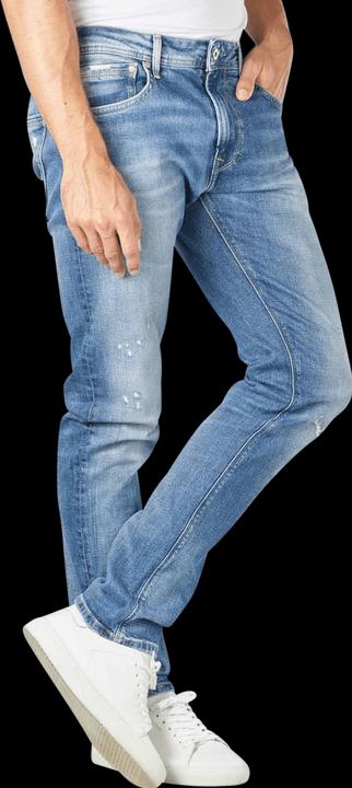 Actual product image Pepe Jeans Stanley Destroyed Tapered Fit Medium Blue (W29/L32)