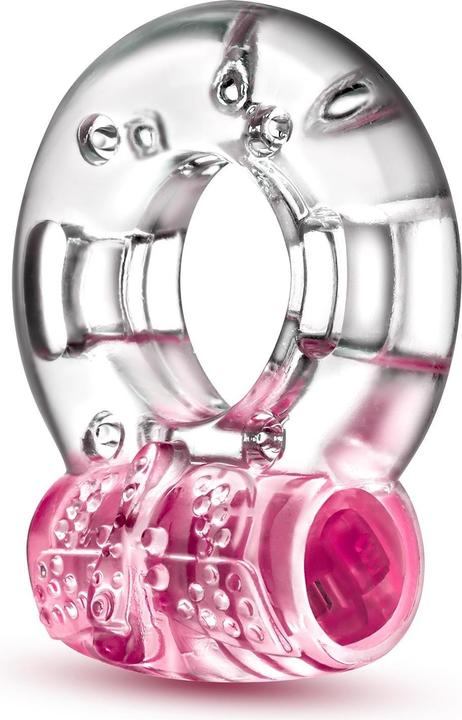 Blush Play with Me by - Arouser Vibrating C Ring - Soft & Stretchy - Reusable, Includes 4 Sets of Ba (4.45 cm)