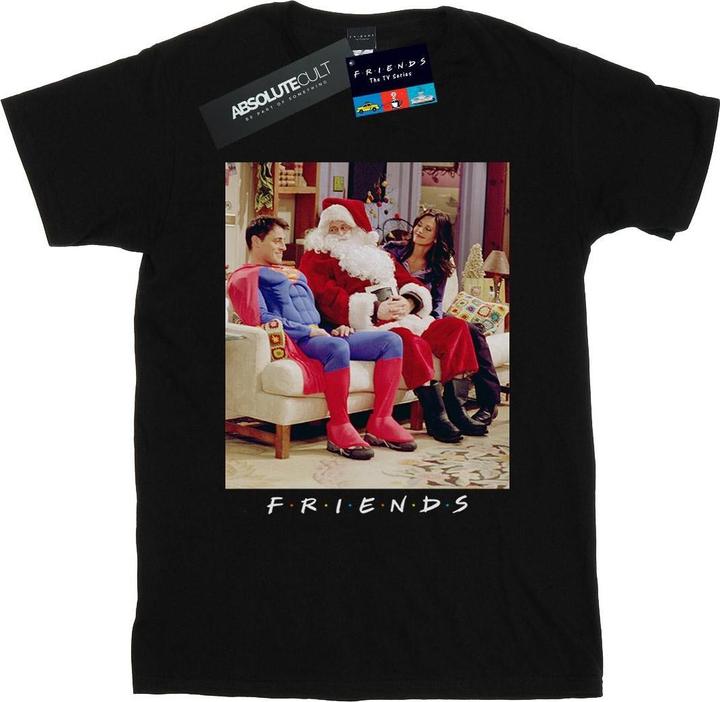 Actual product image Friends Womens/Ladies Superman And Santa Cotton Boyfriend T-Shirt (L)