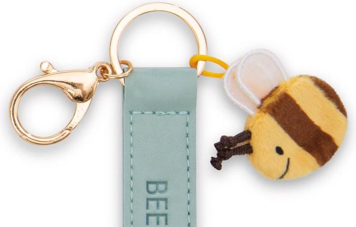 Produktbild Magni NICI Schlüsselanhänger Bee happy Kunstlederband mit Biene türkis 10cm