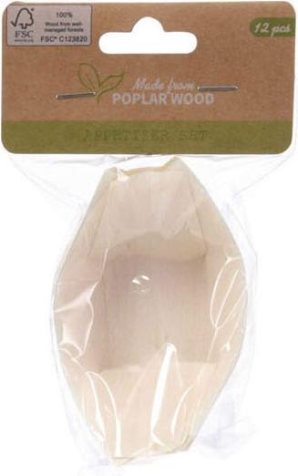 Produktbild Vorspeisenschalen Pappelholz, 12-tlg.