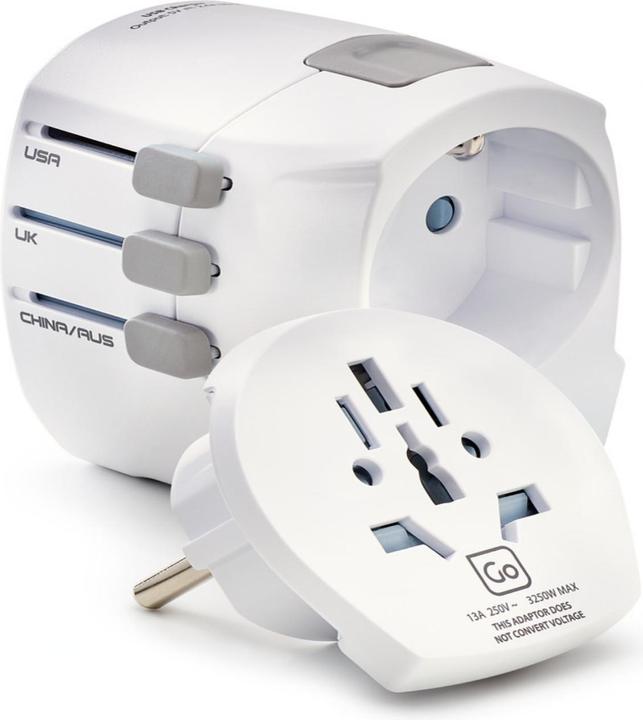 Immagine prodotto Go Travel Adattatore mondiale + USB con messa a terra