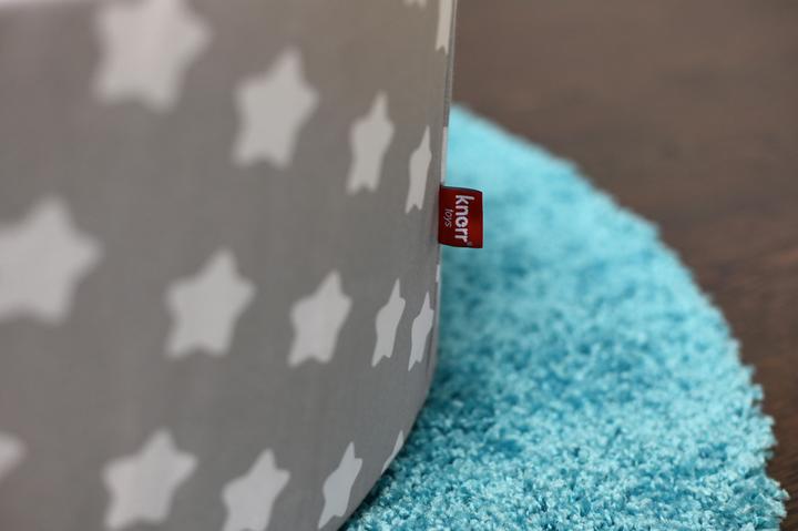 Image du produit Knorrtoys Piscine à balles soft - "Grey white stars" - 300 balles rose/crème/bleu clair