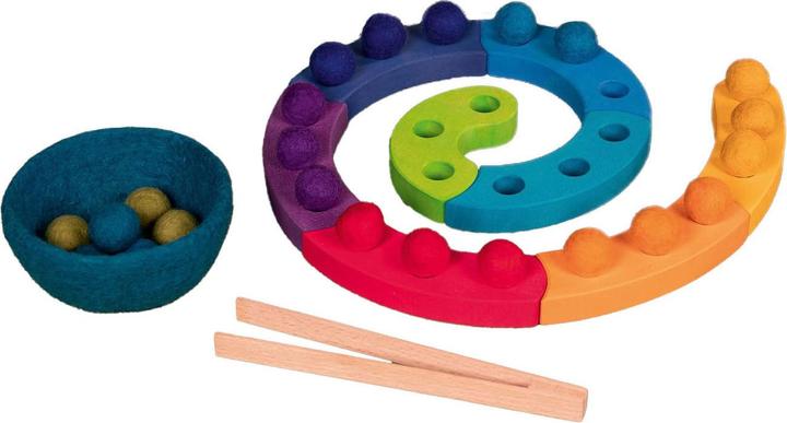 Immagine prodotto Goki Spirale di legno per l'ordinamento dei colori, 29 pezzi.