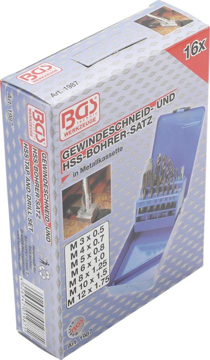 Immagine prodotto BGS Set maschi e filiere HSS M3 - M12 / 2,5 - 10,2 mm