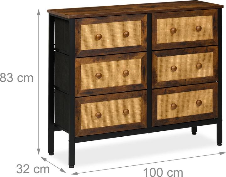 Actual product image Relaxdays Chest of drawers (100 x 32 x 83 cm)