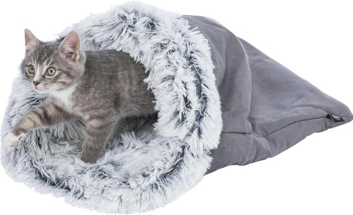 Produktbild Trixie Kuschelsack Harvey, Grau/ Weiss-Schwarz (Hund)