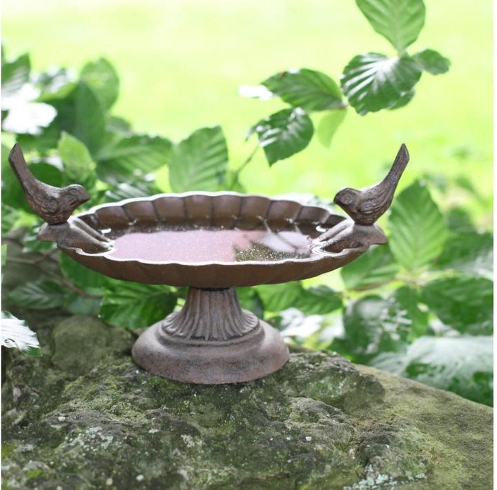 Actual product image Esschert Design Birdbath Foot Cast Iron 2 Birds
