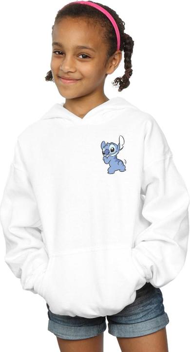 Actual product image Disney Girls Lilo And Stitch Stitch Backside Breast Print Hoodie (128)
