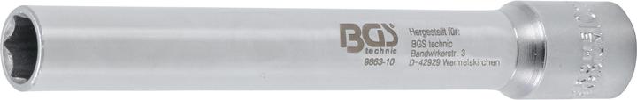 BGS Douille, hexagonale, extra longue transmission par carré femelle 10 mm (3/8") 10 mm (10 mm)