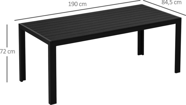 Actual product image Outsunny Polywood garden table (84.50 cm)