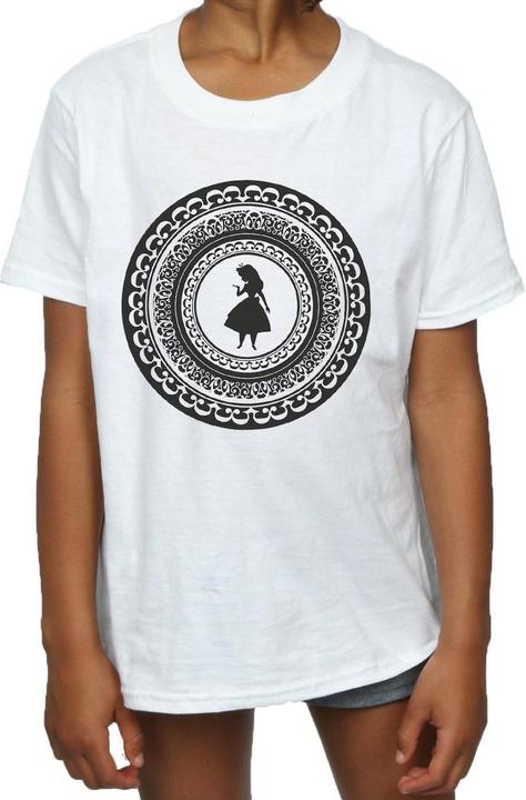 Immagine prodotto Disney T-shirt da ragazza con cerchio di Alice nel Paese delle Meraviglie in cotone (152, 158)