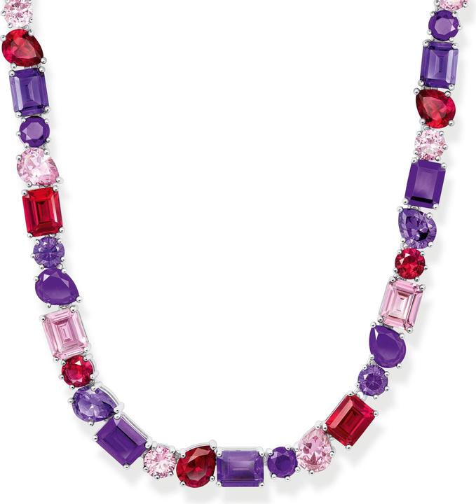 Produktbild Thomas Sabo Choker Halskette mit bunten Steinen in drei Schliffarten Silber (925er Silber, 34 - 42 cm)