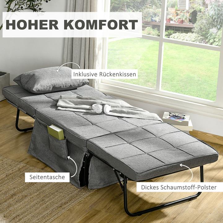 Immagine prodotto Homcom Letto pieghevole con materasso (188 x 73 cm)