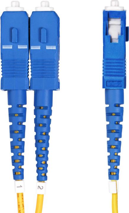Actual product image StarTech com 1m (3ft) LC to SC(UPC) OS2 Single Mode Duplex Fiber Optic Cable, 9/125µm, Laser Optimiz (UTP, CAT7, 1 m)
