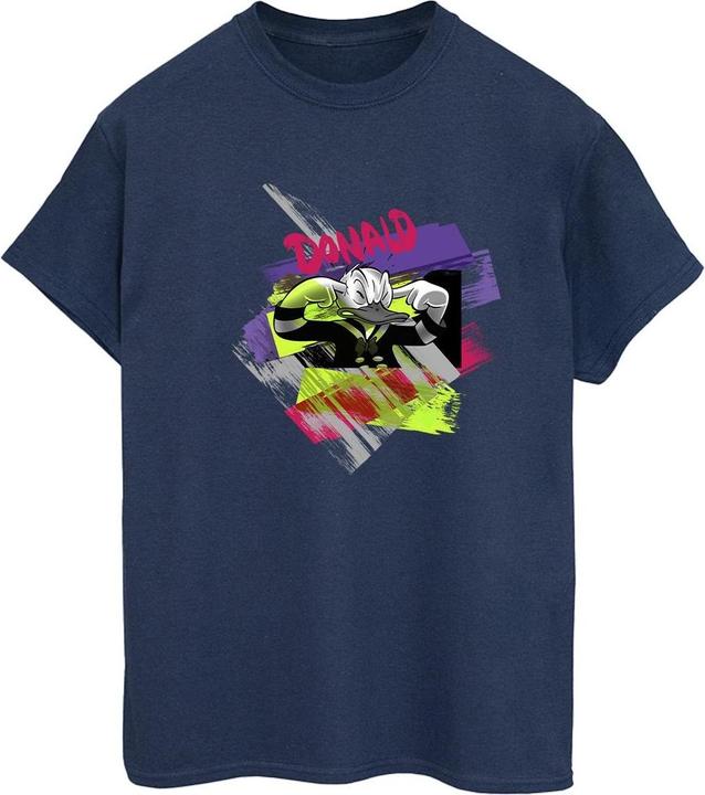 Actual product image Disney Womens/Ladies Donald Duck Ear Plug Bright Cotton Boyfriend T-Shirt (3XL)
