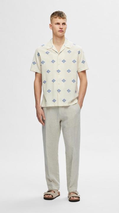 Actual product image Selected Homme Print cotton short sleeve shirt (S)