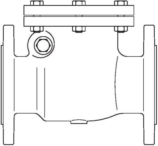 Image du produit Oventrop OV Clapet anti-retour PN 16 Fonte grise Version à bride DN 125