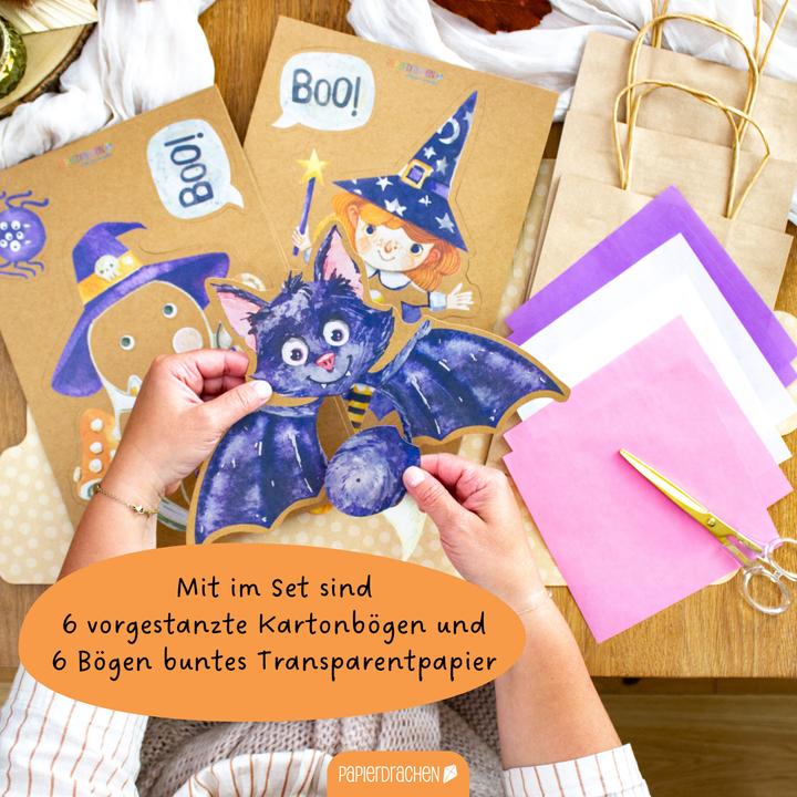 Produktbild Papierdrachen 3 Kinderlaternen Halloween - Set 01