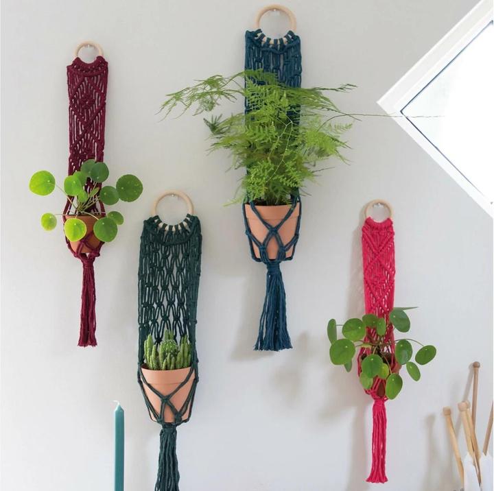 Image du produit Hoooked Kit de bricolage macramé suspension florale Bali corail