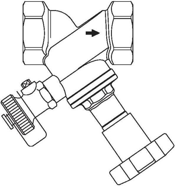 Immagine prodotto Oventrop OV Valvola a sede angolare RG con guarnizione in PTFE e scarico DN 20