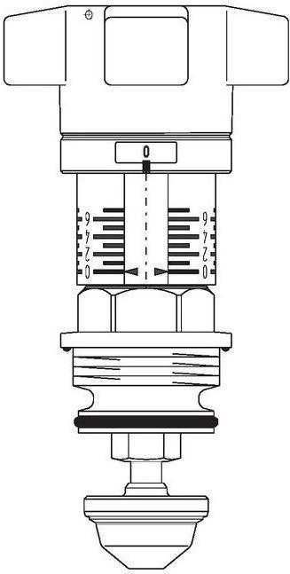 Actual product image Oventrop OV Line regulating valve top part f Hydrocontrol and Hydrocontrol F DN 15