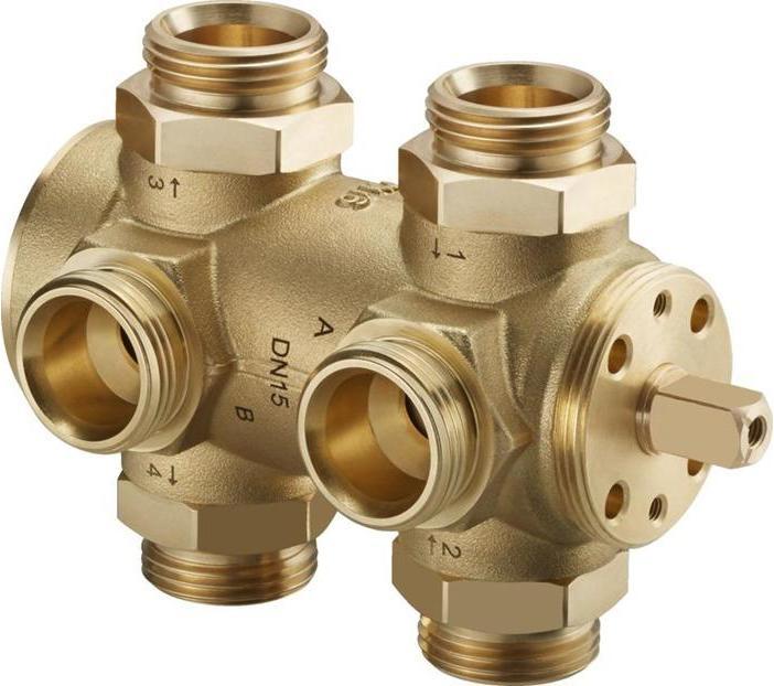 Image du produit Oventrop OV Vanne à bille à 6 voies Optibal W6 PN 16 MS DN 15 G 3/4pouce avec cône interne