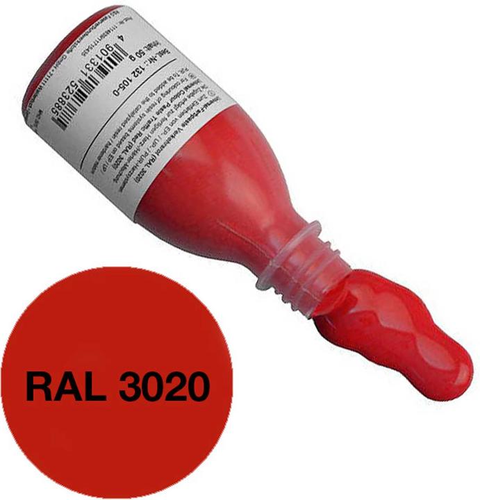 Actual product image R&G universal colour paste traffic red (ral 3020) bottle/ 50 g