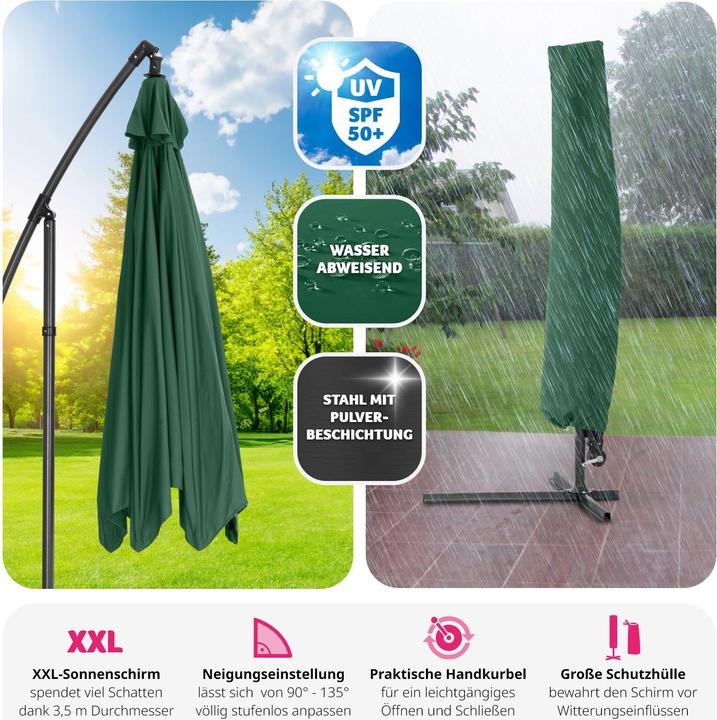 Image du produit tectake Parasol déporté