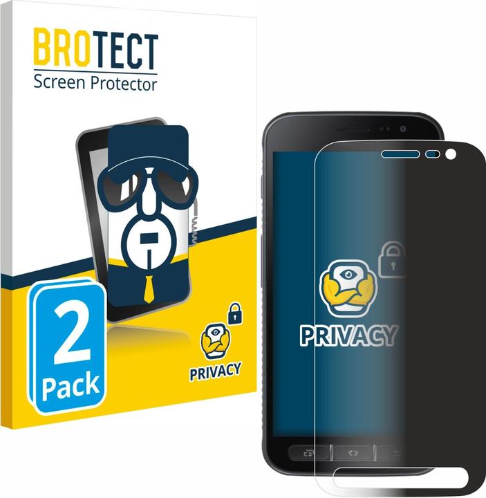 Actual product image BROTECT Anti-spy privacy film Blue light protection film (2 Piece, Samsung Galaxy Xcover 4s)