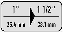 Produktbild ASW Vergrösserungsstück 450 - 3 Antrieb 1 ″ Abtrieb 1.1/2 ″ passend für Kraftschraubereinsatz