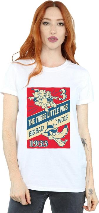 Immagine prodotto Disney Three Little Pigs And The Big Bad Wolf Maglietta Ampia Donna (4XL)