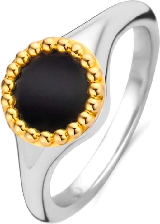 Immagine prodotto Ti Sento Milano Anello con onice bicolore placcato oro 12207BO (56, 925 Argento)