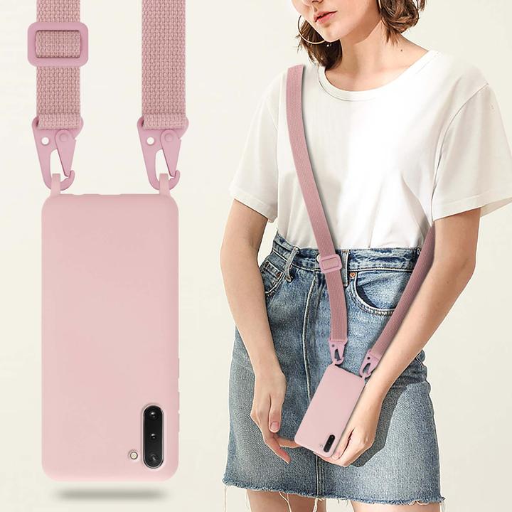 Actual product image Cadorabo Necklace Case Liquid TPU Handy Kette Liquid (Samsung Galaxy Note 10)